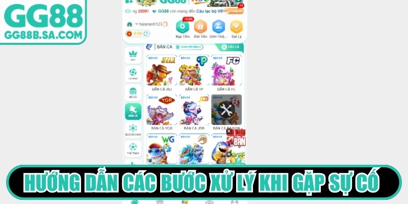 Hướng dẫn các bước xử lý khi gặp sự cố không vào được GG88