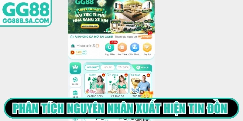 Phân tích nguyên nhân xuất hiện tin đồn thất thiệt về GG88