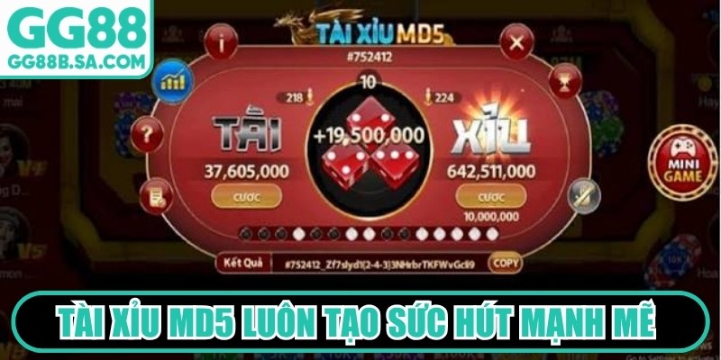 Tài Xỉu MD5 luôn tạo sức hút mạnh mẽ nhờ cơ chế thao tác đơn giản